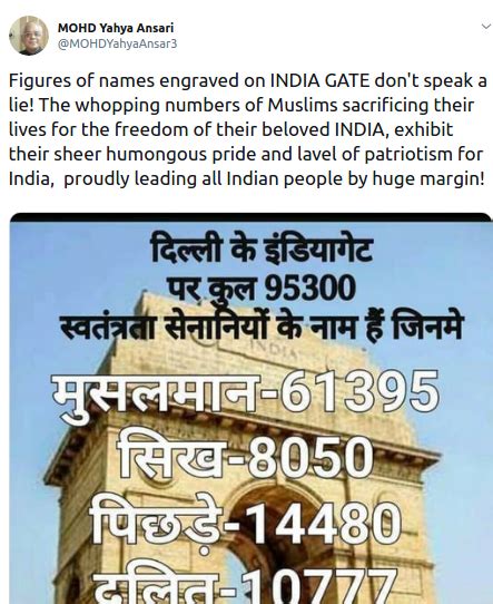 How many soldiers name written on India Gate